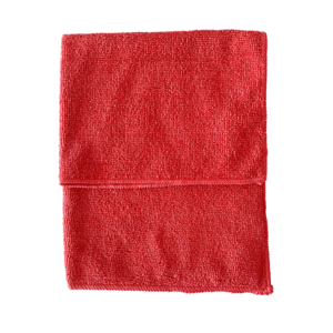 Red JaniClean® Heavy Duty Microfibre Cloth 40x40cm - Pack of 10